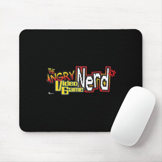 Angry Video Game Nerd Logo Premium Muismat (Met muis)