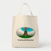 Angry Volcano- Uitbarsten met boodschappen! Tote Bag (Voorkant)