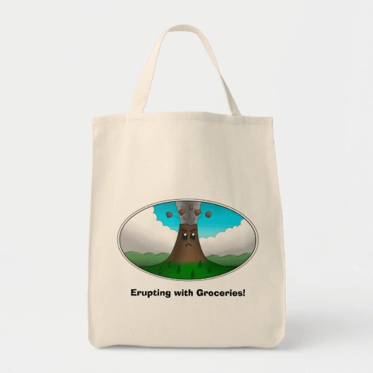 Angry Volcano- Uitbarsten met boodschappen! Tote Bag (Voorkant)