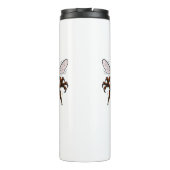 Angry Wasp Cartoon Insect Graphic Art Thermosbeker (Achterkant)