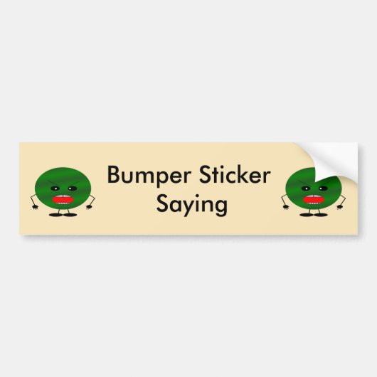 Angry Watermelon door Kenneth Yoncich Bumpersticker (Voorkant)