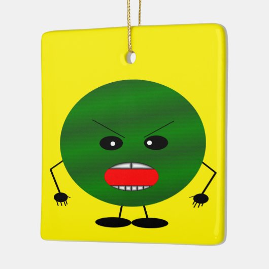 Angry Watermelon door Kenneth Yoncich Keramisch Ornament (Links)