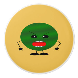 Angry Watermelon door Kenneth Yoncich Keramische Knop