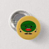 Angry Watermelon Ronde Button 3,2 Cm (Voorkant /achterkant)