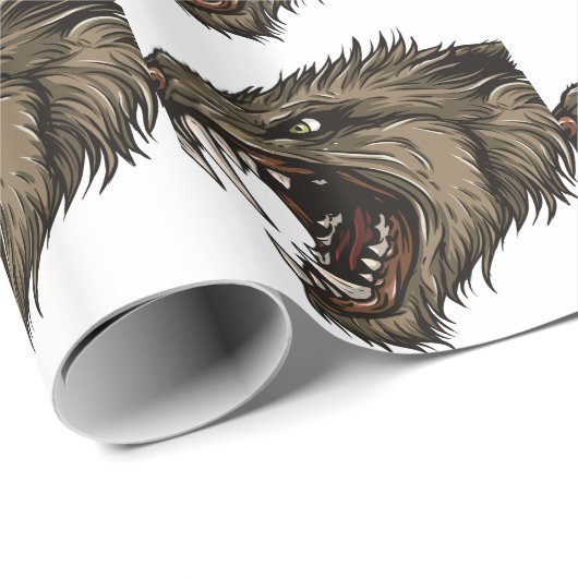 Angry Werewolf Cadeaupapier (Rol Hoek)