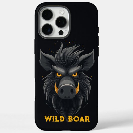 Angry Wild Boar Black Case-Mate iPhone Case (Achterkant)