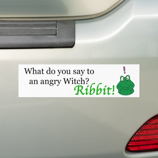 Angry Witch bumpersticker (Op auto)