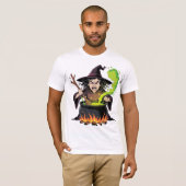 Angry Witch Halloween T-shirt (Voorkant volledig)