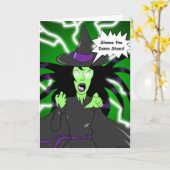 Angry Witch: Verjaardag Kaart (Gele Bloem)