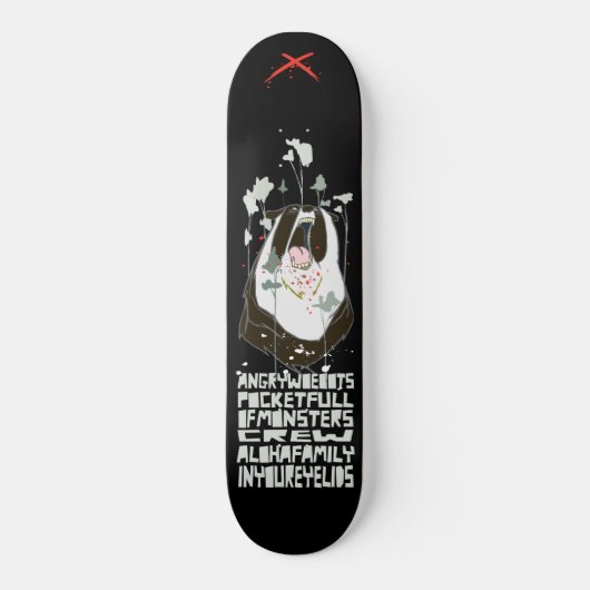 Angry Woebots "Pocket Full of Monsters" Skateboard (Voorkant)