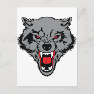 Angry Wolf Briefkaart