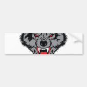 Angry Wolf Bumpersticker (Voorkant)