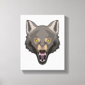 Angry Wolf Canvas Afdruk (Voorkant)