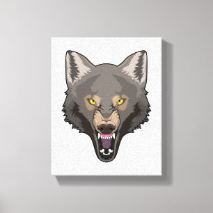 Angry Wolf Canvas Afdruk