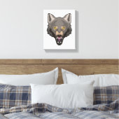 Angry Wolf Canvas Afdruk (Insitu (Slaapkamer))