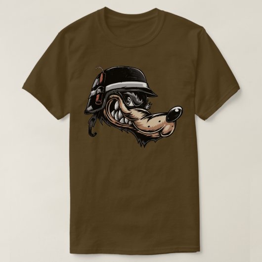 Angry Wolf Head T-shirt (Design voorkant)