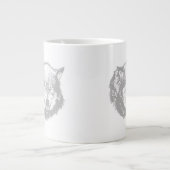 Angry Wolf in Gray Grote Koffiekop (Voorkant)