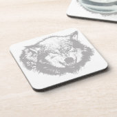 Angry Wolf in Gray Onderzetter (Linkerzijde)