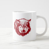 Angry Wolf in Red Grote Koffiekop (Rechts)