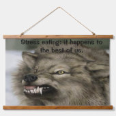 Angry wolf met zijn tanden... hangend wandkleed (Voorkant)