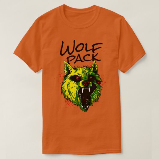 Angry Wolf Pack Wild Animal T-shirt (Design voorkant)