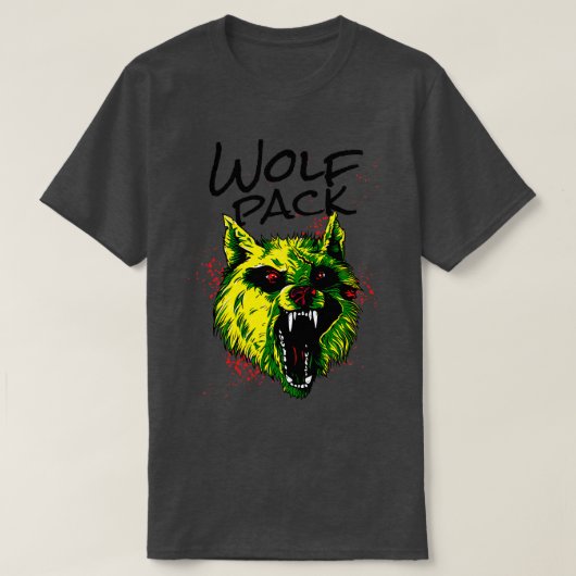 Angry Wolf Pack Wild Animal T-shirt (Design voorkant)