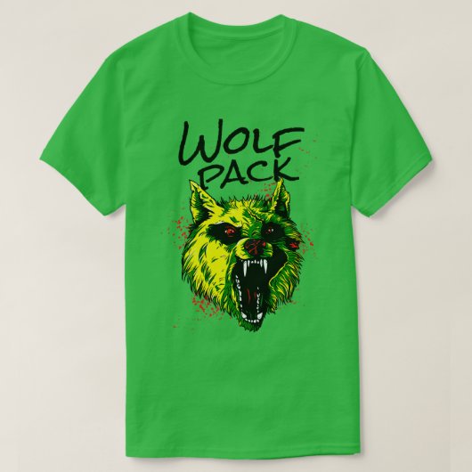 Angry Wolf Pack Wild Animal T-shirt (Design voorkant)