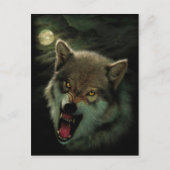 Angry Wolf schilderij Briefkaart (Voorkant)