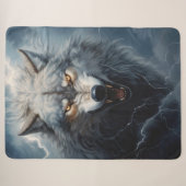 Angry Wolf Sherpa Deken (Voorkant (horizontaal))
