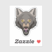 Angry Wolf Sticker (Vel)