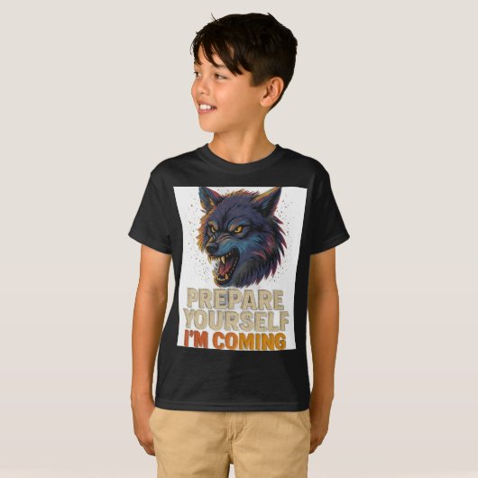 Angry Wolf T-shirt (Voorkant volledig)