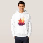 Angry wolf tekening hoodie (Voorkant volledig)