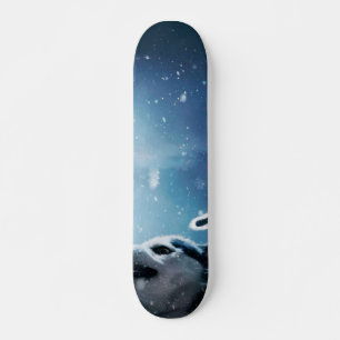 Angry wolves en de maan persoonlijk skateboard