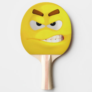 Angry Yellow Emoji Ping-Pong Paddle Tafeltennisbatje