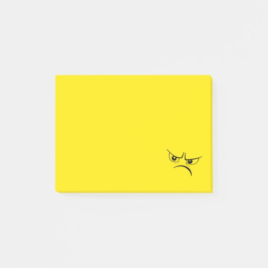 Angry Yellow Face Post-it® Notes (Voorkant)