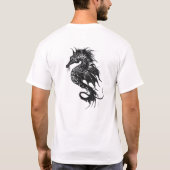 Angry Zee Horse in Black T-shirt (Achterkant)