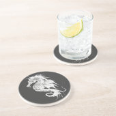 Angry Zee Horse in White Pick Your Background Zandsteen Onderzetter (Zijkant)