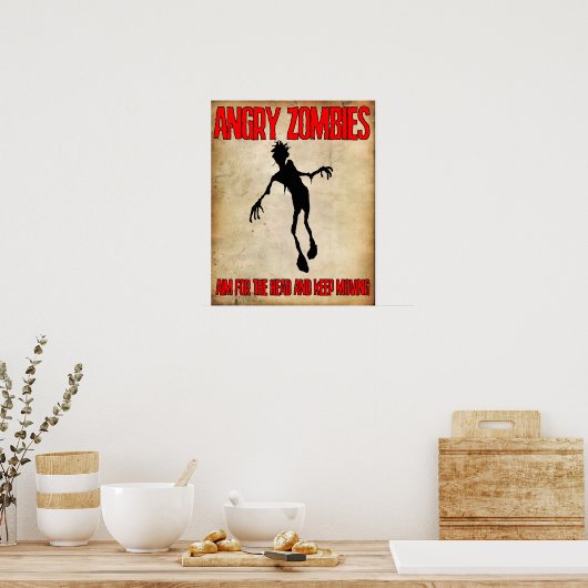 'Angry Zombies' poster Angry Johnny (Keuken)