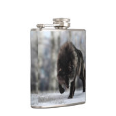 Angry zwarte wolf heupfles (Rechts)