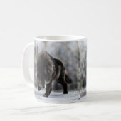 Angry zwarte wolf koffiemok (Voorkant links)