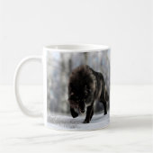 Angry zwarte wolf koffiemok (Links)