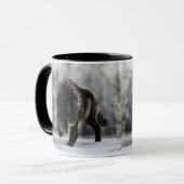 Angry zwarte wolf mok (Voorkant links)