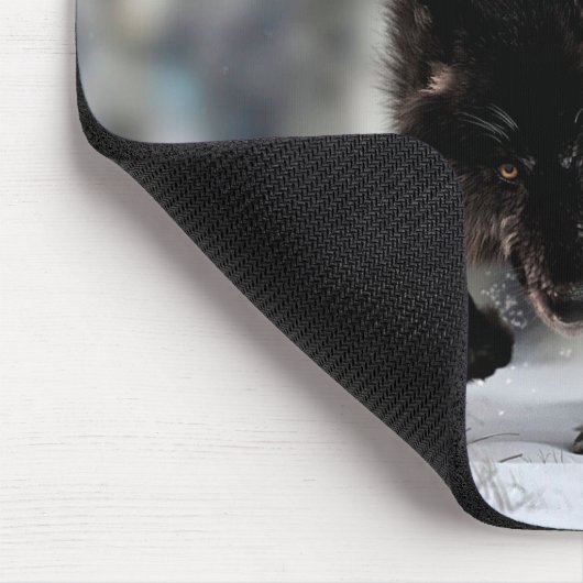 Angry zwarte wolf muismat (Hoek)