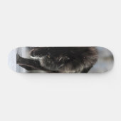 Angry zwarte wolf persoonlijk skateboard (Horizontaal)