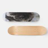 Angry zwarte wolf persoonlijk skateboard (Horizontaal)