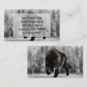 Angry zwarte wolf visitekaartje (Voorkant / Achterkant)