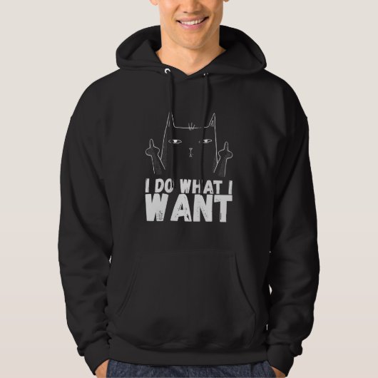 Angrycats  Sarcastic Cat  Black Cat Humor  1 Hoodie (Voorkant)