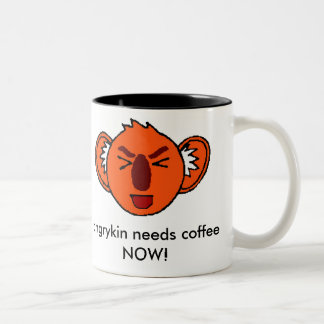angrykin heeft NU koffie nodig! Tweekleurige Koffiemok