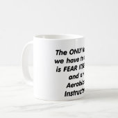 angst-aerobe instructeur koffiemok (Voorkant links)