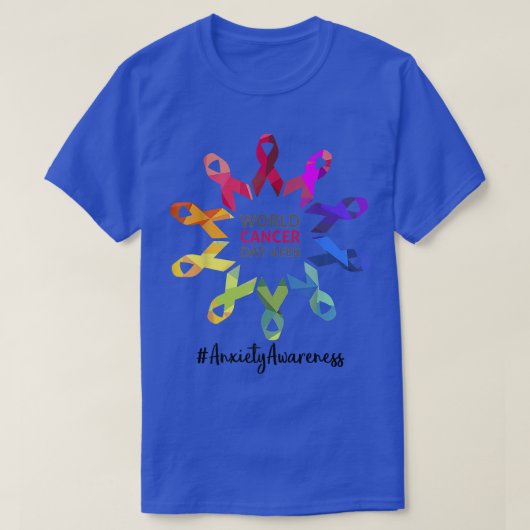 Angst Bewustwording Wereldkankerdag Angst Awarene T-shirt (Design voorkant)